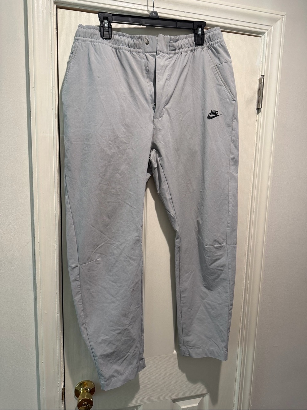 Nike Men's Light Gray Casual Windbreaker Track Pants